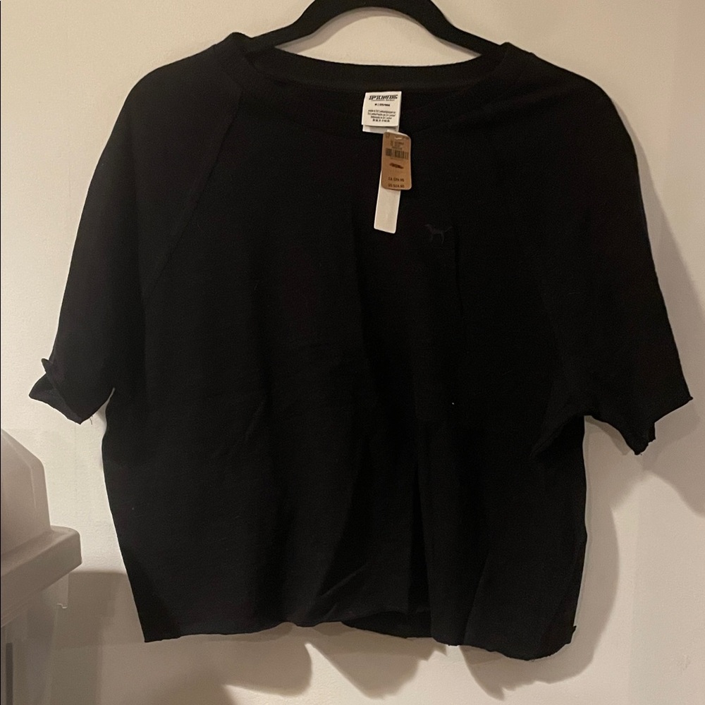 PINK Victoria's Secret Black Short Sleeve Tee